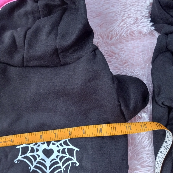 Pet hoodie! Dog seater with hood, pink horns, and spider graphic! 2 sizes! Nwot - Picture 5 of 8